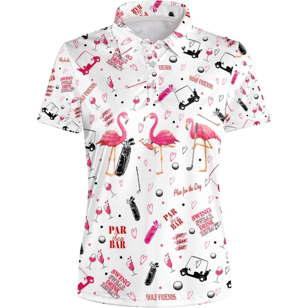 Women's Quick Dry Golf Polo Moisture Wicking Short Sleeve for Sports and Outdoor